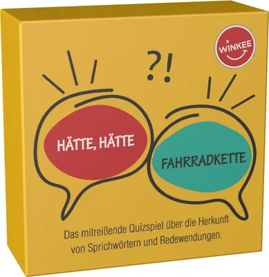Produktbild von Winkee - Hätte, hätte Fahrradkette - Das Redewendungen Quiz | Cooles Rate-Kartenspiel | 100 Quizfragen