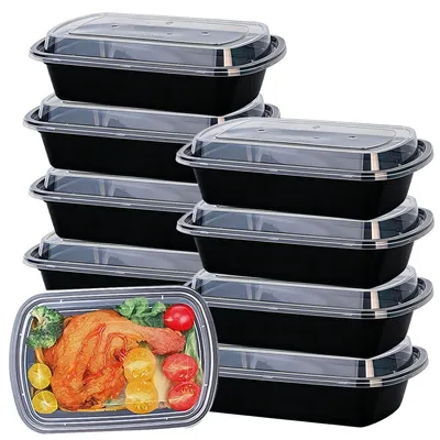 10 Lunchboxen 1000 ml, BPA-frei, stapelbar, mikrowellengeeignet