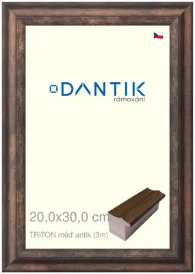 Obrázek produktu pro DANTIK rámeček 20x30 | TRITON měď antik (Sklo Čiré)