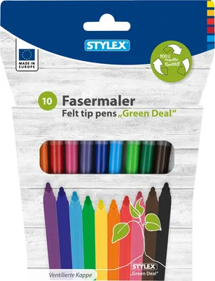 Produktbild von 10 Fasermalstifte / Fasermaler / Filzstifte