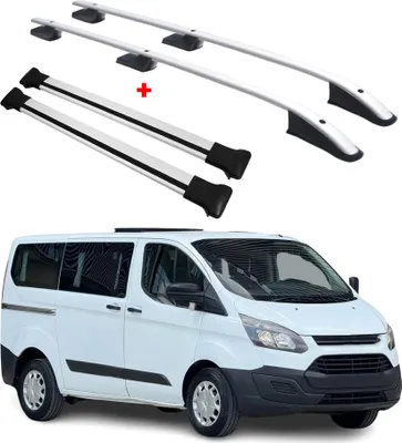 Image de Kit Barres de toit pour Ford Transit Tourneo Custom 2012-2024 Court L1 Alu Gris