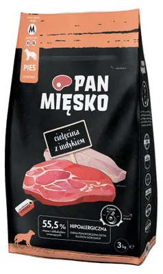 Obrázok produktu pre Pán Mäso Hovädzie s Morčacím M - suché krmivo pre psov - 3 kg