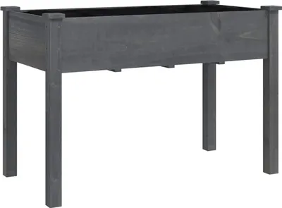 Obrázek produktu pro vidaXL květináč s vložkou šedý 118x59x76 cm masivní jedlové dřevo