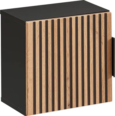 Produktbild von Schrank Gaia mit 1 Tür, Eichenoptik und Schwarz, 35cm