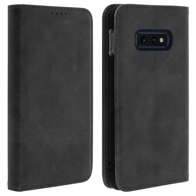 Produktbild von Avizar, Flip Cover Geldbörse, Kunstleder Klappetui für Samsung Galaxy S10e, Schwarz