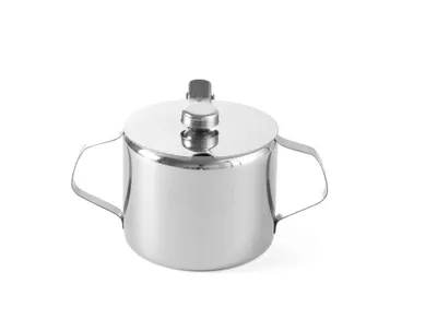 Productafbeelding van HENDI suikerpot met scharnierend deksel, 0,3 liter. Diameter 85 mm, hoogte 80 mm
