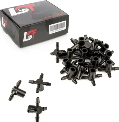 Produktbild von 50x Verteiler Emitter 4-Wege Bewässerungssystem Kupplung für 5 mm Schlauch
