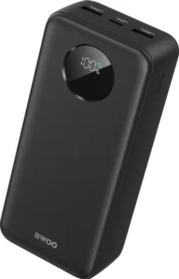 Produktbild von 22,5W 30000 mAh Powerbank mit LCD-Bildschirm, schwarz