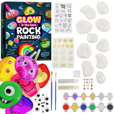 Produktbild von Kreativ-Malset Steine, Leuchtet im Dunkeln, DIY Geschenk