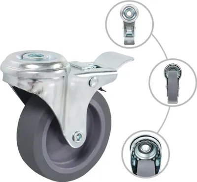 Produktbild von vidaXL 12 Stk. Lenkrollen mit Rückenloch 75 mm