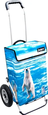 Produktbild von James Einkaufstrolley - ICEBEAR - stabiler Einkaufswagen mit individuellem Design - mehrfarbig: bunt in Ausführung: Royal-Luftraeder