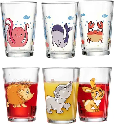 Produktbild von Ritzenhoff & Breker Meeres- und Waldtiere Kinderbecher Set 6-teilig