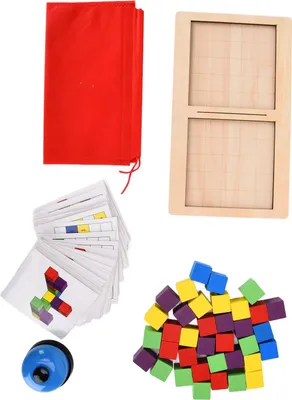 Obrázek produktu pro Dřevěné kostky Hračky Logické myšlení Hádanky Stavebnice pro rané vzděláváníJQN