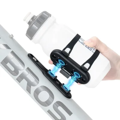Produktbild von ROCKBROS Magnetischer Fahrrad Flaschenhalter, Schraubenloser Schnellverschluss, Silikonhalterung für Rennrad, MTB, E-Bike und Faltrad