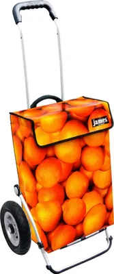Produktbild von James Einkaufstrolley - ORANGE - stabiler Einkaufswagen mit individuellem Design - einfarbig: orange in Ausführung: Royal-Luftraeder