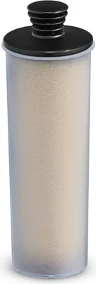 A close-up studio shot of a water filter cartridge.