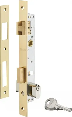 Image de Serrure encastrable pour porte d'entrée avec cylindre en 30x30mm, axe 14mm, 3 clés  - THIRARD