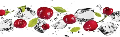 Produktbild von Tulup® Leinwandbild - 125x50 cm - Wandkunst - Drucke auf Leinwand - Leinwanddruck  - Essen & Getränke - Rot - Kirschen Wasser