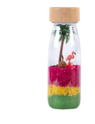Immagine prodotto di Bottiglia sensoriale Spy Flamingo - 14 x 4 cm - Multicolore | by Petit Boum