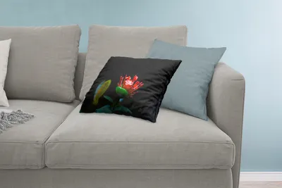 Produktbild von MuchoWow® Zierkissen Sofakissen Wohnzimmer Dekokissen 60x40 cm Ein Foto einer tropischen Blume auf schwarzem Hintergrund - Kopfkissen - Polster mit Foto