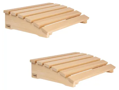 Produktbild von Set mit 2 Saunahalsstützen aus Abachi-Holz