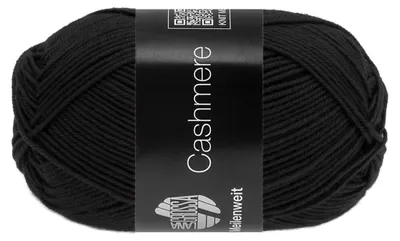 Produktbild von Lana Grossa MEILENWEIT 50 CASHMERE weiche 4-fach Sockenwolle mit Kaschmir-Anteil 210 m Farbe 008 - Schwarz