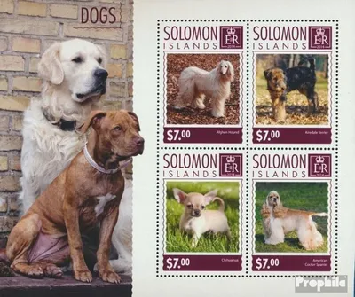 Produktbild von Briefmarken Salomoninseln 2014 Mi 2837-2840 Kleinbogen (kompl. Ausg.) postfrisch Hunde