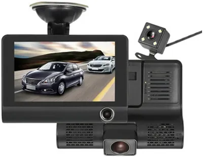 Zdjęcie produktu dla Wideorejestrator samochodowy DVR-04 4,0 cala + kamera cofania