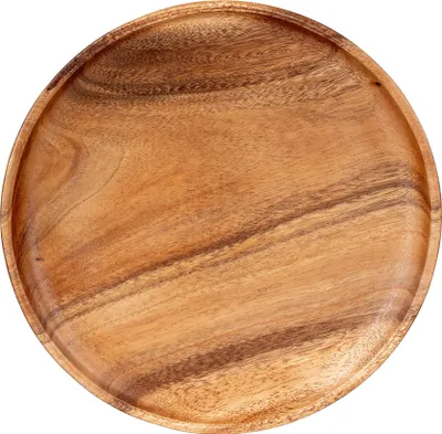 Produktbild von Holzteller Akazie rund 30cm Holz Schale Obstteller Deko Unikat