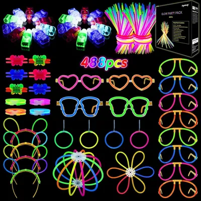 Obrázok produktu pre Halloween Glow Sticks 488PCS Party Set Neon Accessories