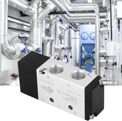 Image de Vanne pneumatique à 5 voies et 2 positions, 1/4", à électroaimant