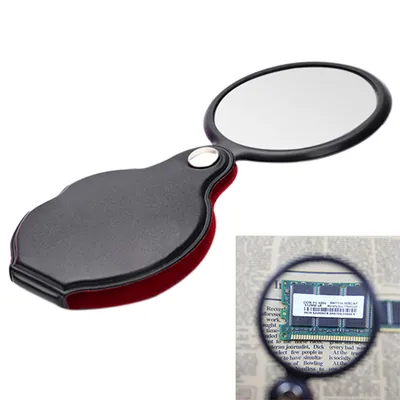 Produktbild von Schlankes dünnes Lesen Taschenvergrößerungsglas 60 mm 6x Loupe Faltluper Lupe