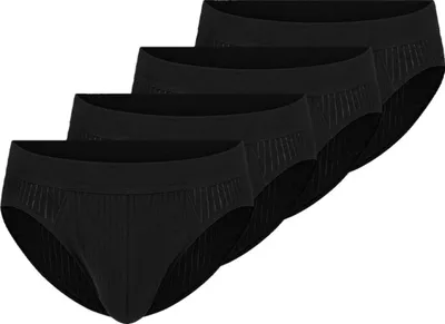 Produktbild von Schiesser 4er Pack Baumwolle Essentials Authentic Rio Slip / Unterhose Flexibel und formstabil, Mit stilvollem Nadelzug, In perfekt sitzender, elastischer Single-Jersey-Qualität