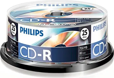 Produktbild von Philips CD-Rohlinge, 80Min, 700MB, Speed 52x, Spindel 25 (Disc)