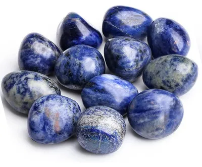 Produktbild von Blaue Sodalith Kristalle Trommelsteine 100g