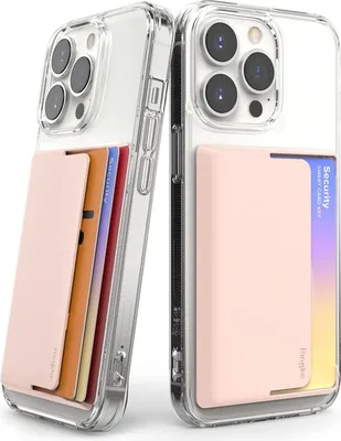 Produktbild von Side Slot Card Holder Kartenhalter für Kreditkarten Auswelter Betriebsausweis Peach Pink