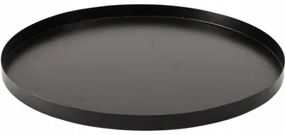 Image de Plateau rond pour cendres - D 59,5 x H 3,2 cm - Noir