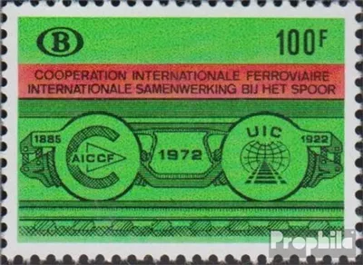 Produktbild von Briefmarken Belgien 1972 Mi EP346 (kompl.Ausg.) postfrisch Eisenbahnverband