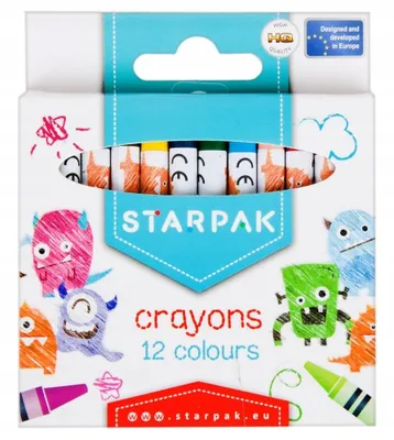 Immagine prodotto di Pastelli a cera 12 colori STASRPAK