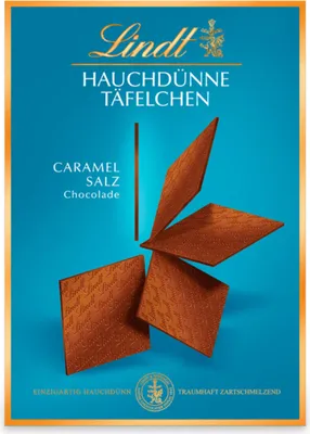 Image de Lindt Tablettes ultrafines Chocolat Caramel et Sel 125g