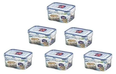 Produktbild von Lock & Lock 6 x Dose 470 ml HPL807 Luft- und Wasserdicht Geocaching Versteck