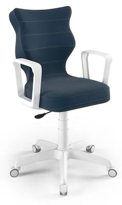Obrázok produktu pre Kreslo pre deti a tínedžerov, ergonomická stolička k písaciemu stolu, vhodné pre výšku 146-176 cm, model WEISS VELVET 24