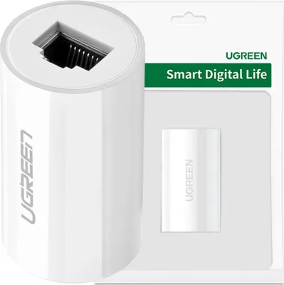 Produktbild von Ugreen Adapter Netzwerkadapter Rj45 Kleine Röhre/Langlebige Röhre Weiss