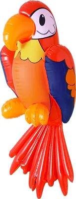Obrázok produktu pre Veľký nafukovací papagáj 60 cm - letná dekorácia, Havaj, Karibik, Južné more