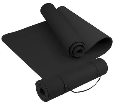 Image de Tapis de yoga pour fitness et Pilates, dimensions 183 x 61 x 0,6 cm, surface antidérapante en TPE