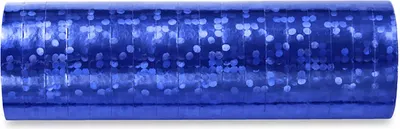 Produktbild von PartyDeco holografische Luftschlangen blau 38 m 1 Packung 18 Stück