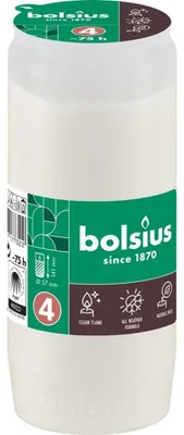 Image de Remplissage Bolsius, 75 h, 238 g, 57 x 141 mm, pour lampe funéraire, blanc, huile