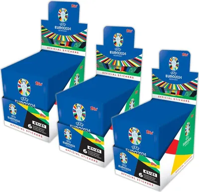 Immagine prodotto di UEFA EURO 2024 Germania - Adesivo da collezione - 3 espositori (300 bustine)