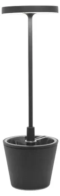 Immagine prodotto di Lampada a led da tavolo Poldina Reverso Grigio Scuro ricaricabile e dimmerabile con batteria fino a 12 ore. Da esterno IP65