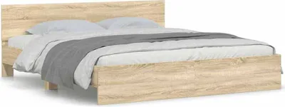 Produktbild von vidaXL Bettgestell mit Kopfteil Sonoma-Eiche 160x200 cm
